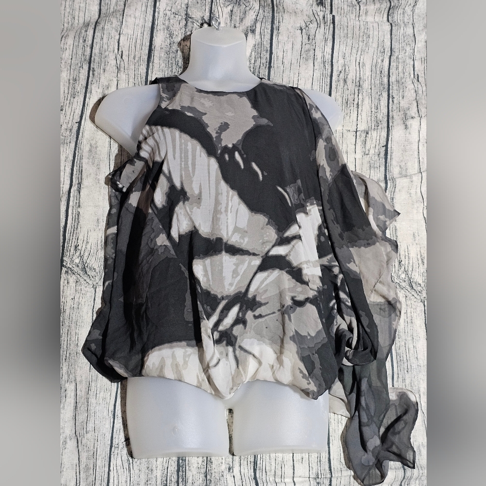 Alfani Monochrome Assymetrical Blouse